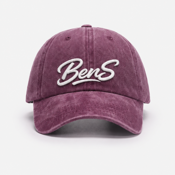 Gorra Vintage BenS Vinotinto Washed